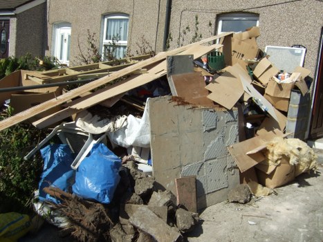 Efficient garage clearance team in action